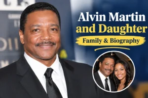 Alvin Martin and daughter feature image with family and biography text.