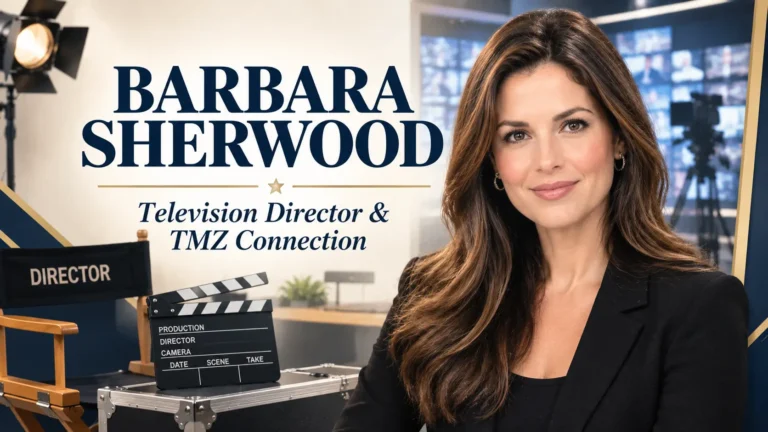 Barbara Sherwood TMZ biography feature image illustrating her media career and television production background.