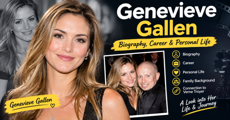 Genevieve Gallen biography feature image highlighting her career, personal life, and connection to Verne Troyer.