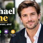 Michael Mone biography thumbnail featuring a man's portrait and text about his career and personal life