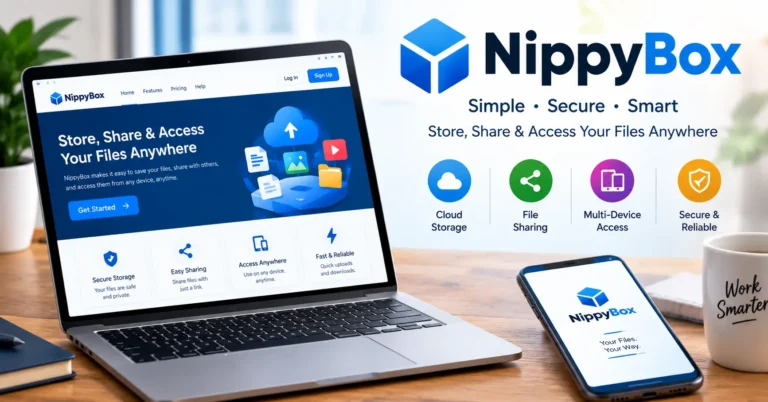 NippyBox feature image illustrating cloud storage, file sharing, and multi-device access.